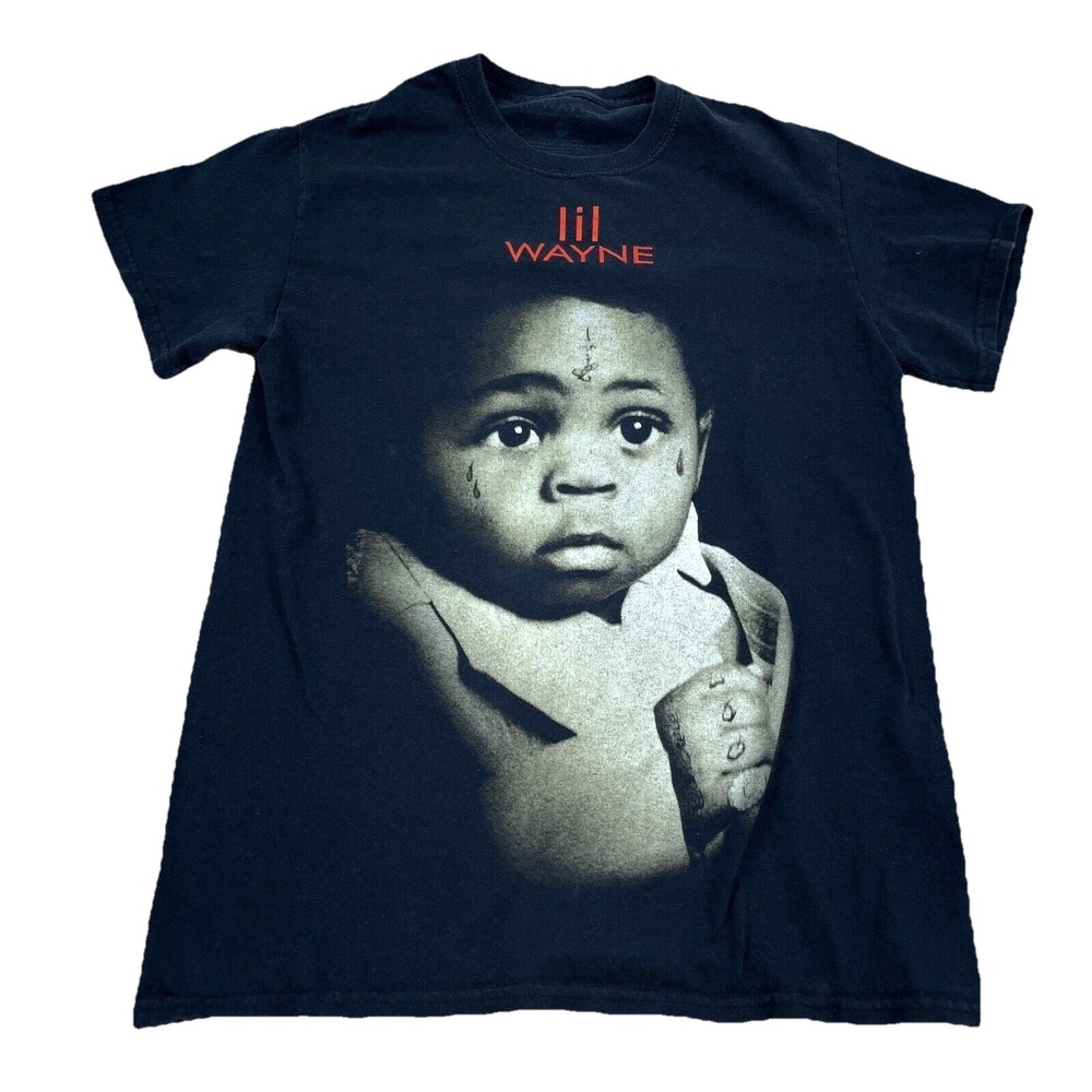 Lil Wayne Shirt Men Medium Black Rap Tee God Band Concert Tour Baby Faded Retro
